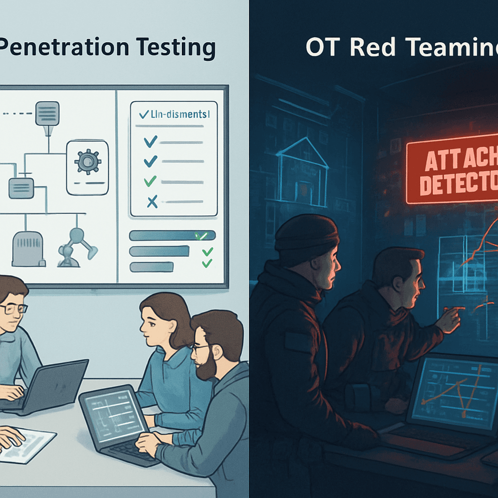 OT Penetration Testing vs Red Teaming: What's the Difference?