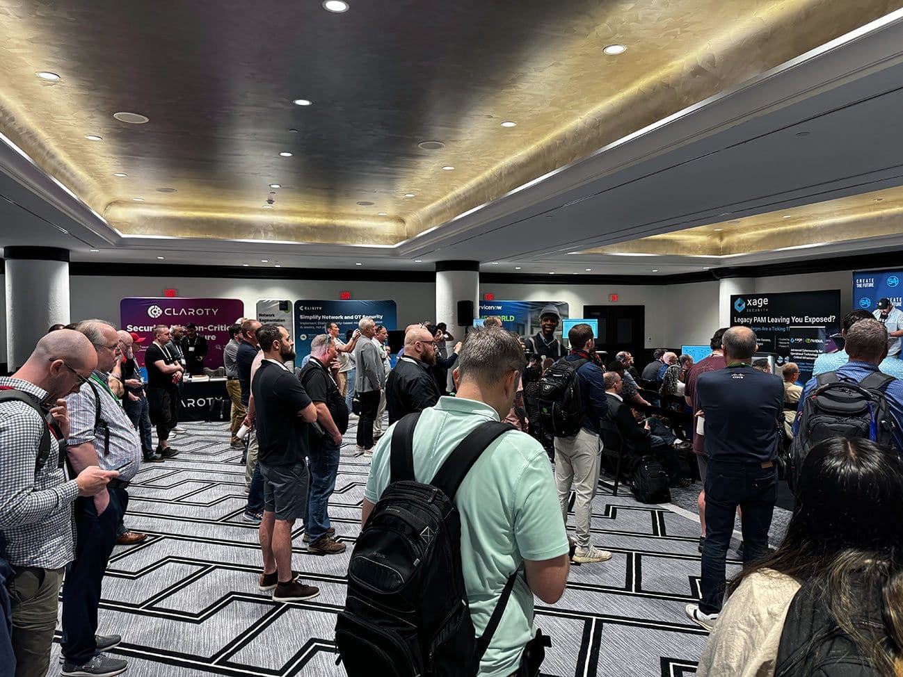 Standing room only crowd at the Frenos POC Pavilion live demo