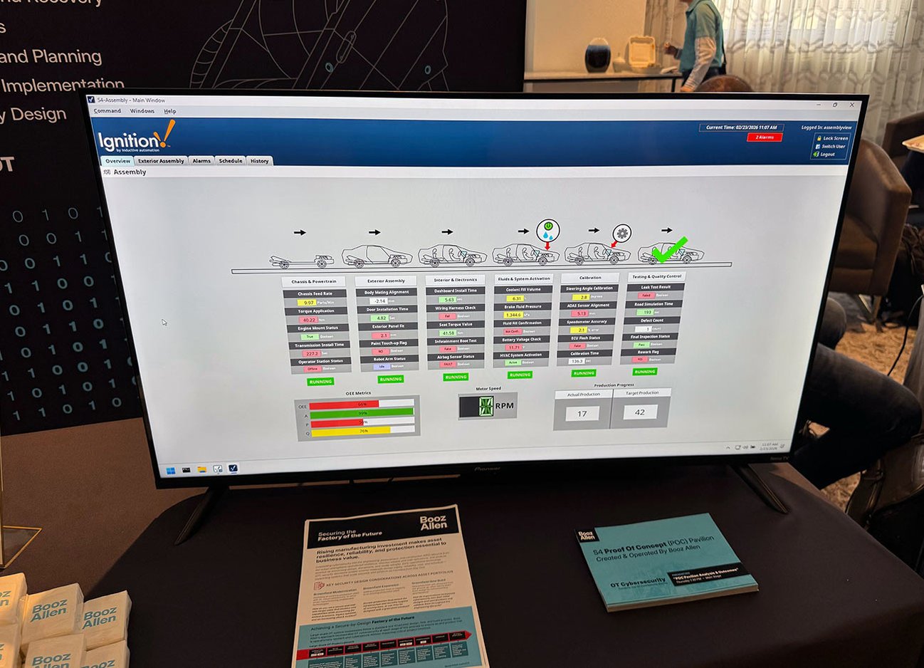 The POC Pavilion floor, vendor stations and the manufacturing environment